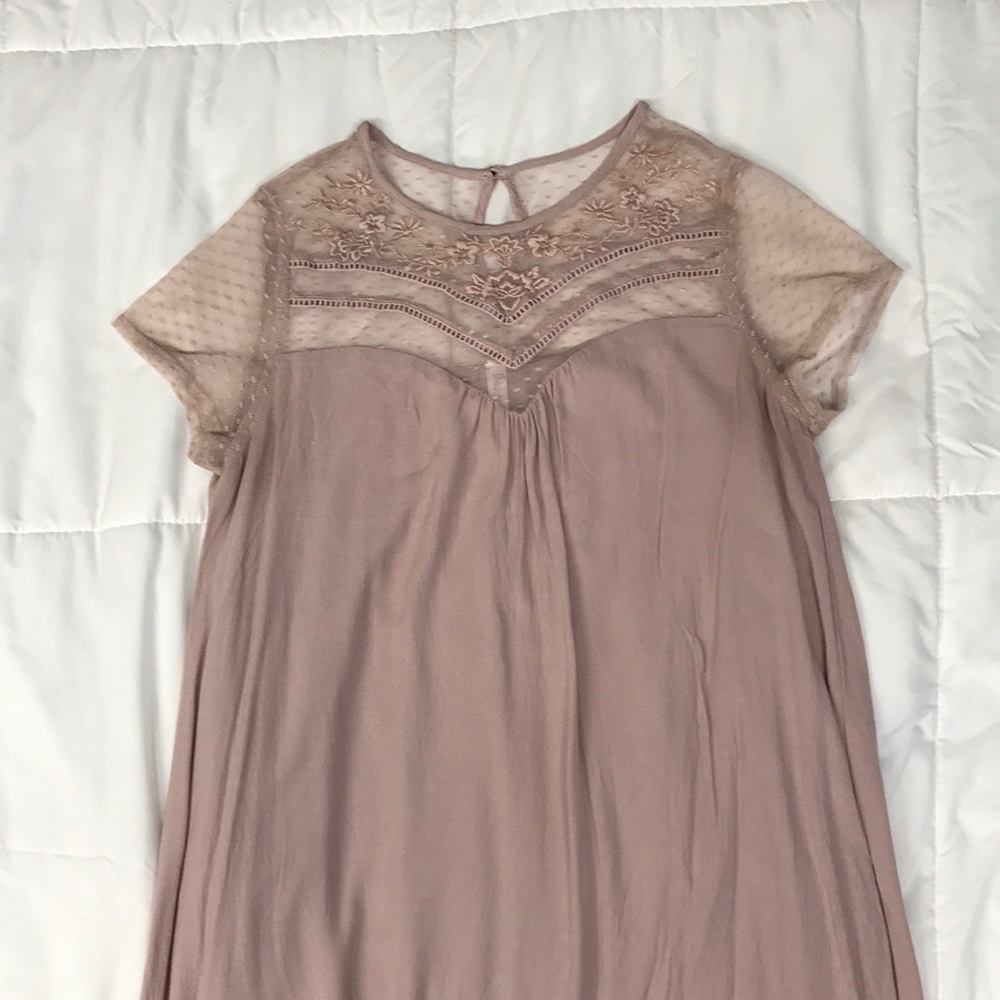 Flowey dusky pink dress